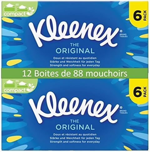 Kleenex Original Tissues - 12 Boxes (864 Tissues Total)