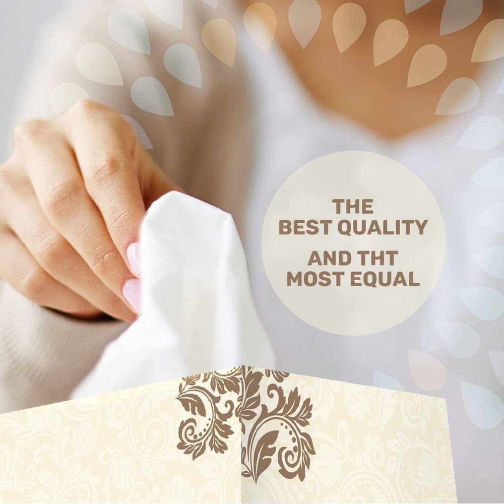 Shefa 5760 Facial Tissues Bulk Paper Box - 32 Flat Box with Grab-and-Go Opening, 2-Ply Soft Tissue for Face & Nose,Home, Office, & Classroom Use